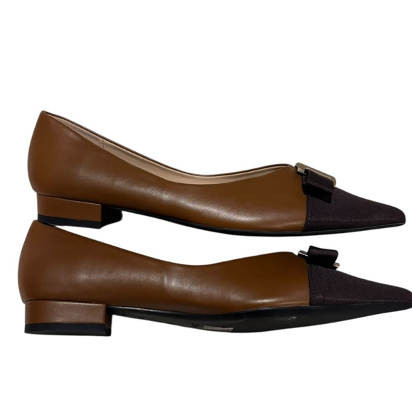 Pointed Toe Ballet Brown Flats by C.Paravano Sz 41 NWOT - Picture 5 of 6